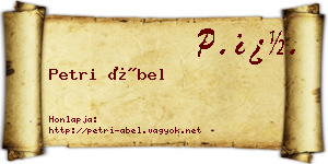 Petri Ábel névjegykártya