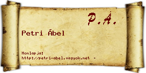 Petri Ábel névjegykártya
