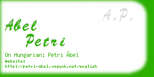 abel petri business card