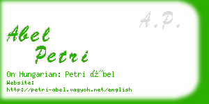 abel petri business card